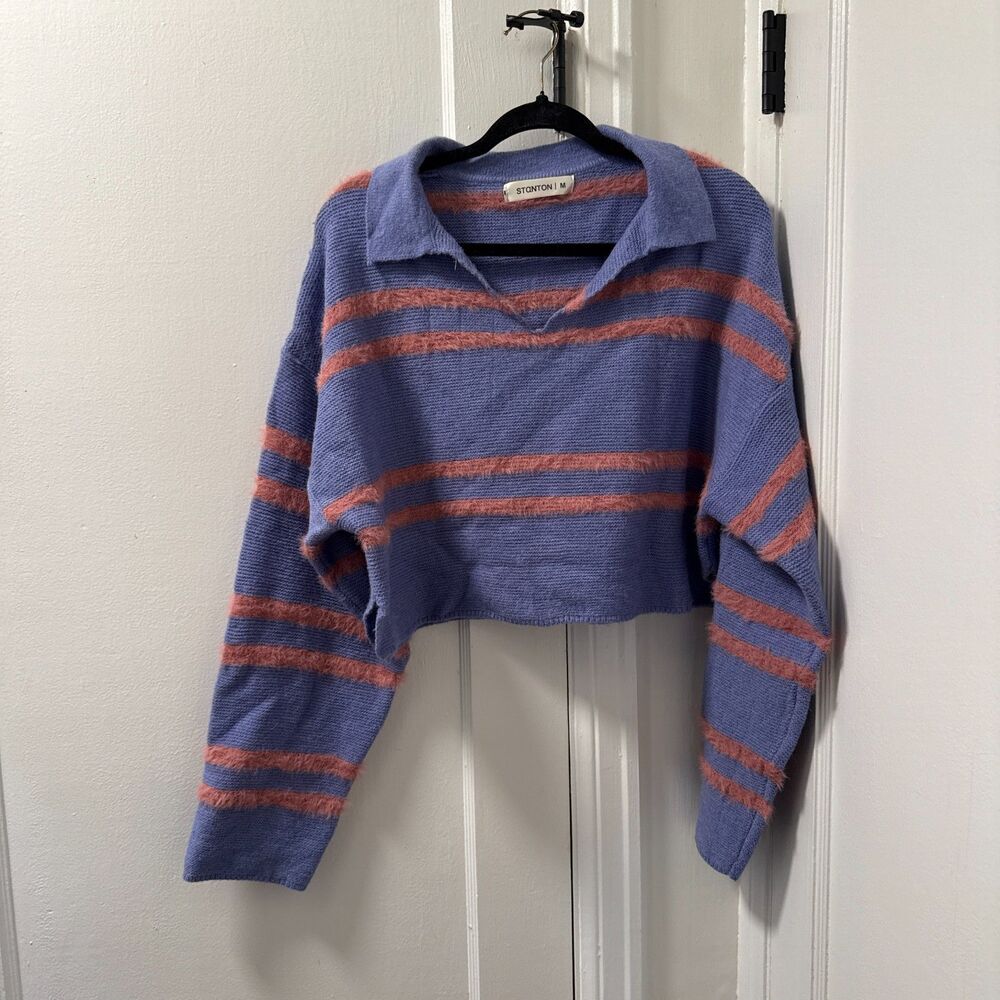 Soft cropped oversize sweater top